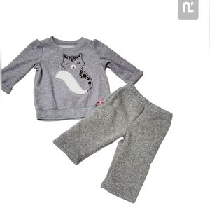 Two piece sweatshirt and sweatpants